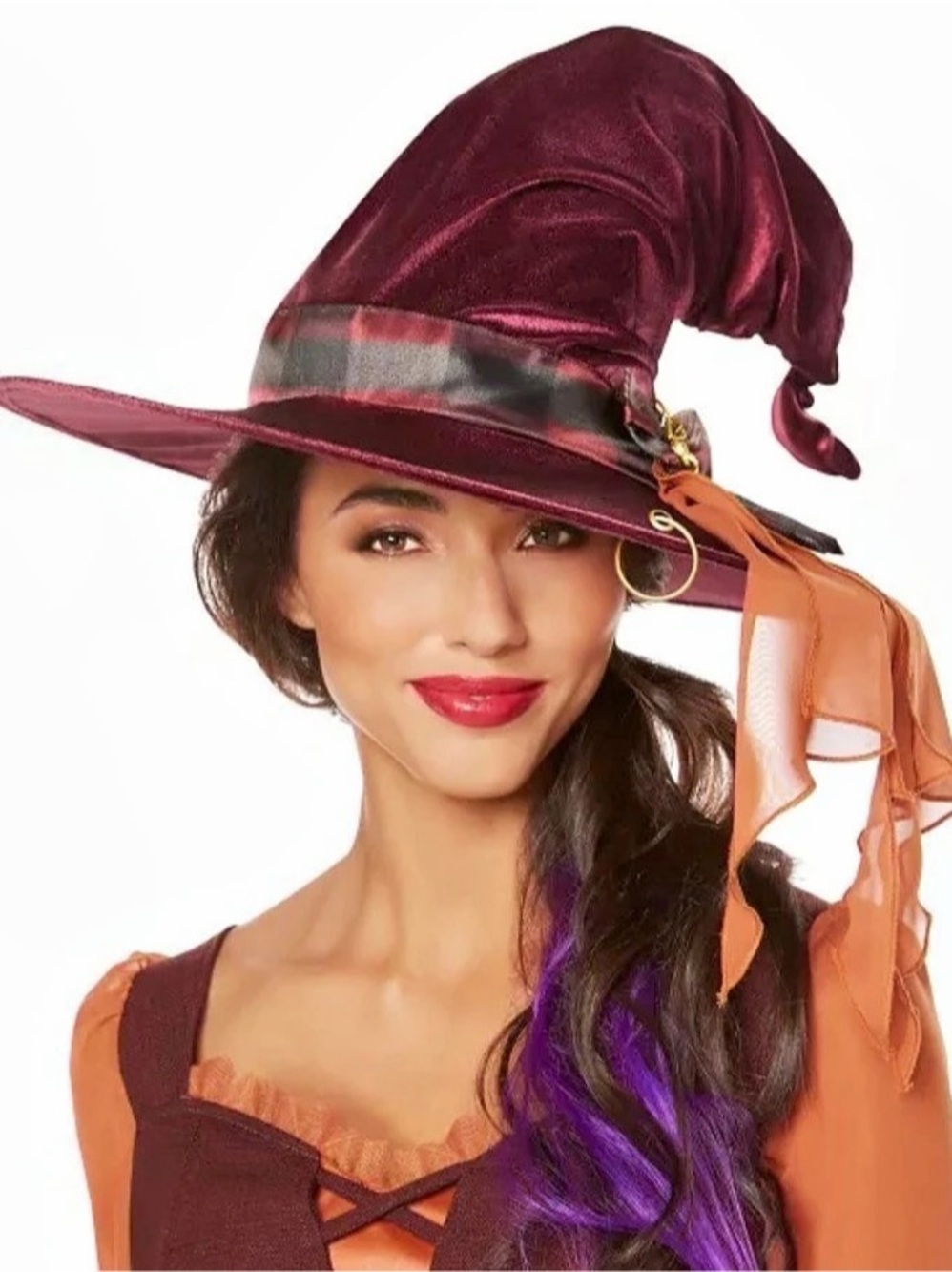 Disney’s Hocus Pocus Mary Sanderson Costume Velour Witch Hat OSFM